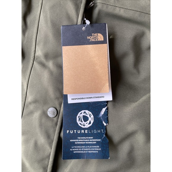 The North Face New Defdown Parka Women's XL FUTURELIGHT Winter Down Jacket Green - Picture 7 of 10